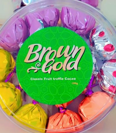 Brown gold classic fruit truffle cocoa