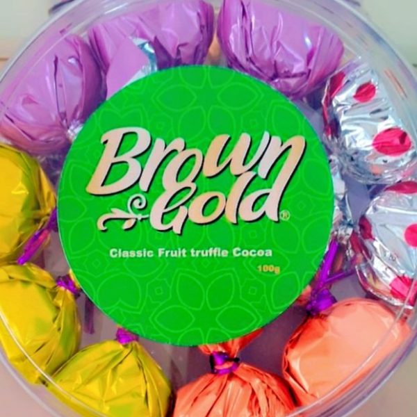 Brown gold classic fruit truffle cocoa